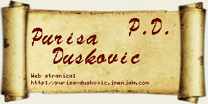 Puriša Dušković vizit kartica